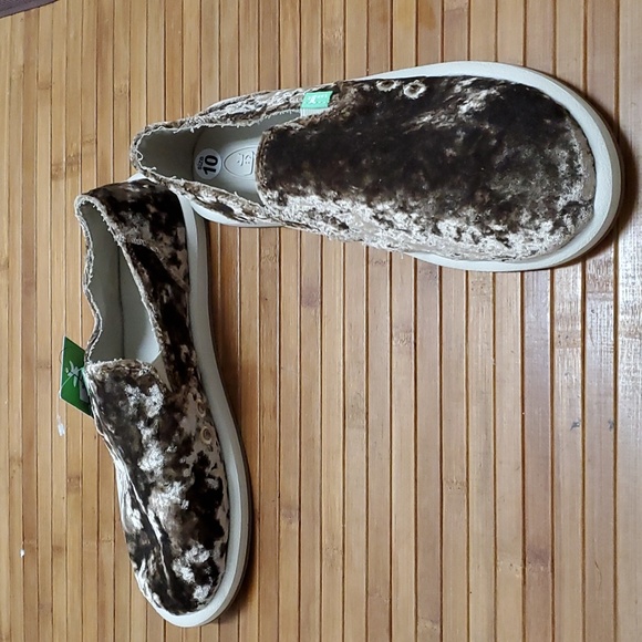 Sanuk Womens Donna Cruz Velvet Slip On Flats Casual, Various Sizes, NWT - Picture 3 of 8